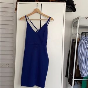 Navy Blue Boutique Dress Sz LG (fits like SM)
